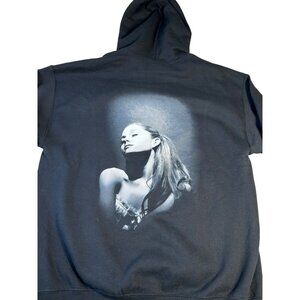 Ariana Grande Hoodie Black Size Large Yours Truly on front w Back Picture Detail